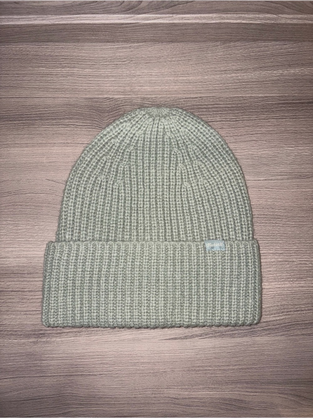 Madewell Ribbed Knit Beanie in Light Sage *NWOT*